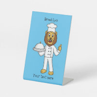 Cute lion chef cartoon illustration