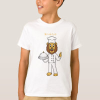 Cute lion chef cartoon illustration 
