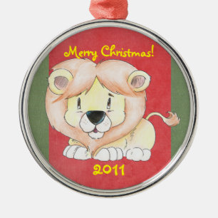 Cute Lion Christmas Ornament