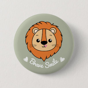 Cute Lion Cleft Lip and Palate Awareness Support 6 Cm Round Badge