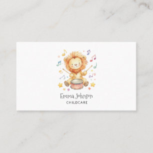 Cute Lion Cub Childcare Business Card