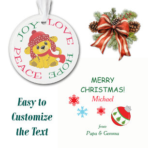 Cute Lion Cub Kids Ornament