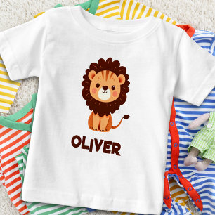 Cute Lion Cub Personalised Baby T-Shirt