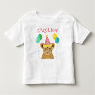 Cute Lion Cub Personalised Birthday  Toddler T-Shirt