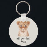 Cute Lion Cub Personalised  Key Ring<br><div class="desc">cute lion cub personalised keychain. Original artwork by Komila Y.</div>
