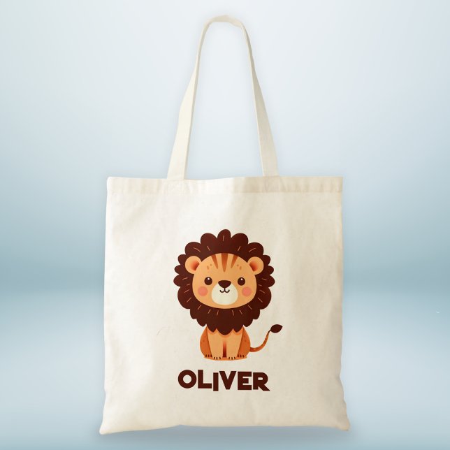 Cute Lion Cub Personalised Tote Bag (Creator Uploaded)