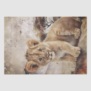 Cute Lion Cub Tissue Paper