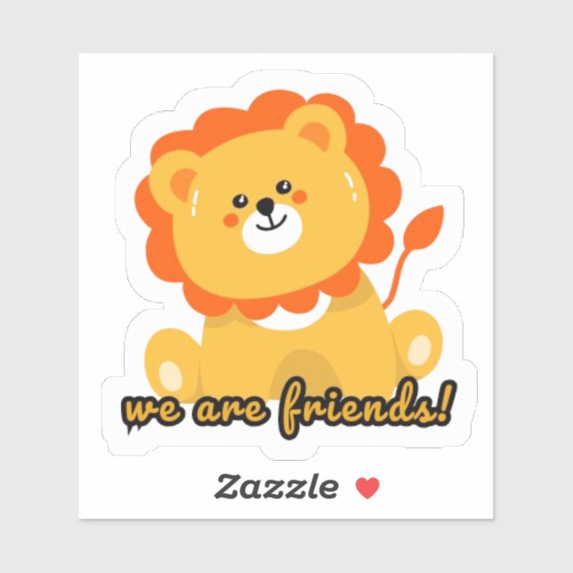 Cute Lion Die Cut Sticker (Sheet)