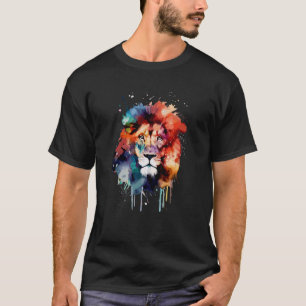 Cute Lion for wild animal rainbow coloured 1 T-Shirt