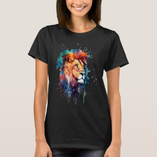 Cute Lion for wild animal rainbow coloured 2 T-Shirt