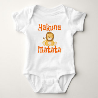 Cute Lion Hakuna Matata Baby Bodysuit