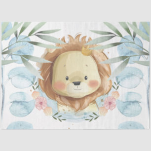 Cute Lion Illustration Tissue Paper