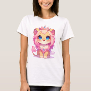 Cute Lion King [Product] Kawaii  Crown Animal Gift T-Shirt