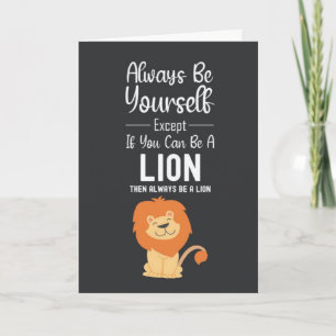 Cute Lion Lover Cards Funny Animals Humour