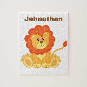 Cute Lion Personalised Puzzle