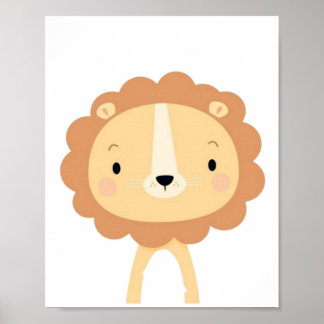 Cute Lion. Poster