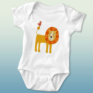 Cute Lion Safari Animal Baby Bodysuit