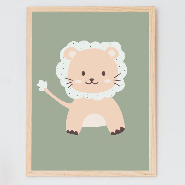 Cute Lion Safari Kids Nursery Wall Art (Creator Uploaded)