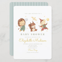 Cute Lion,squirrel and monkey Baby Shower