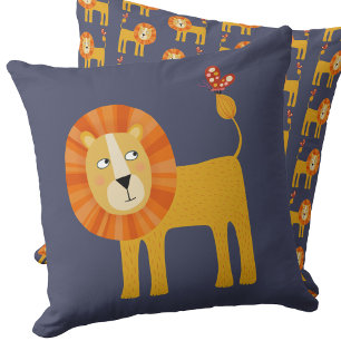 Cute Lion Throw Pillow