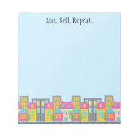 Cute "List Sell Repeat" Real Estate Agent Notepad