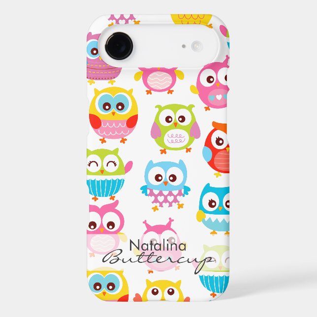 Cute Litte Owls Personalised Case-Mate iPhone Case (Back)