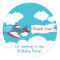 Cute Little Aeroplane Boy Birthday Sticker