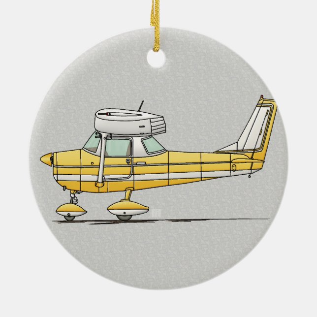 Cute Little Aeroplane Ceramic Tree Decoration (Back)