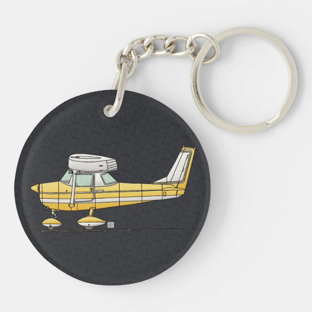 Cute Little Aeroplane Key Ring (Back)
