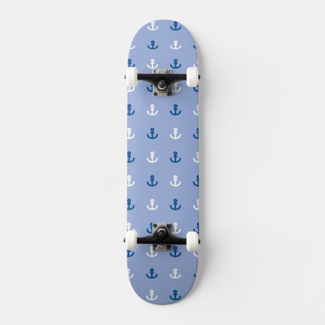 Cute Little Anchor Pattern Skateboard (Front)