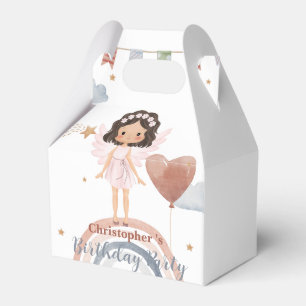 Cute Little angel afro girls Balloon Birthday Favour Box
