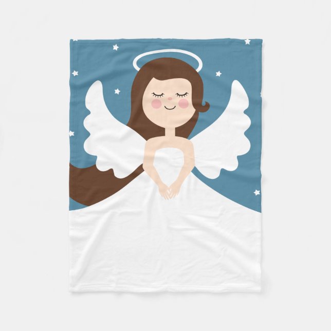 Cute Little Angel Fleece Blanket (Front)