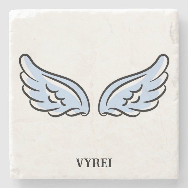 Cute Little Angel’s Wings Stone Coaster (Front)