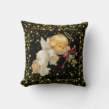 Cute Little Angel Throw Pillow