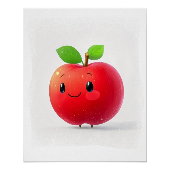 Cute Little Apple Poster (Front)
