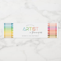 Cute Little Artist Crayon Rainbow Any Age Birthday