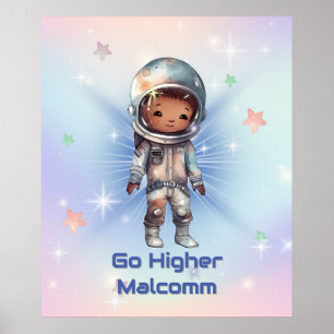 Cute Little Astronaut Wearing a  Spacesuit  Poster
