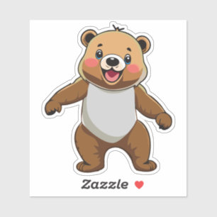 Cute Little Baby Bear Dancing With A Smile