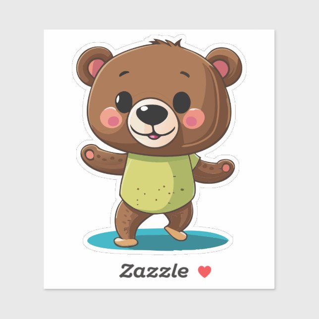 Cute Little Baby Bear Dancing With A Smile (Sheet)