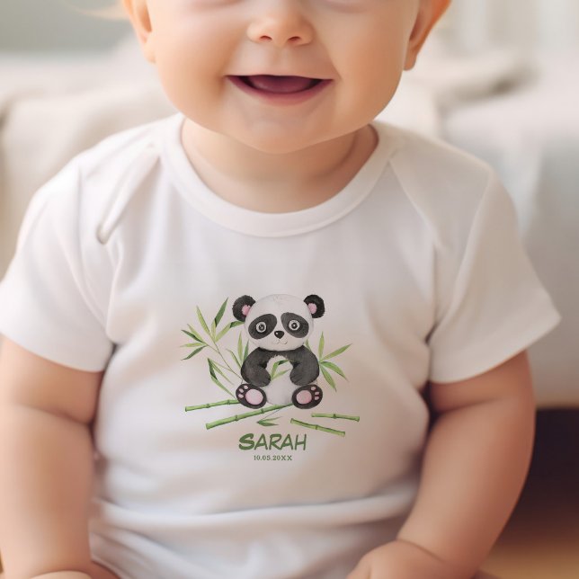 Cute Little baby panda Personalised Bodysuit (Creator Uploaded)
