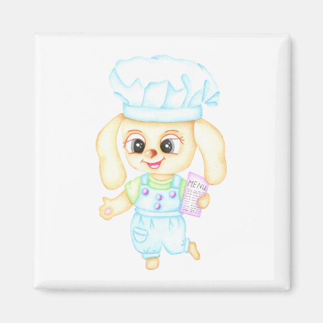 Cute Little baker Magnet (Front)