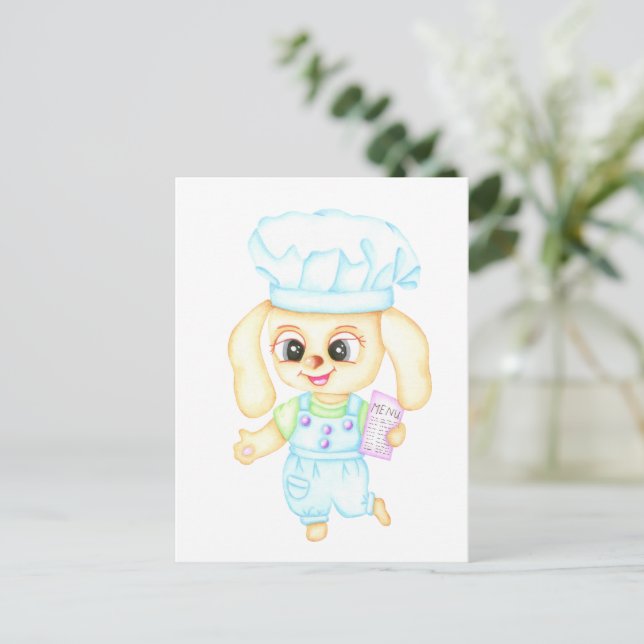 Cute Little baker Postcard (Standing Front)