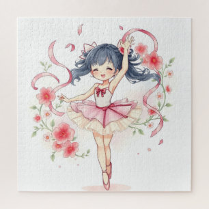 Cute little ballerina girl jigsaw puzzle