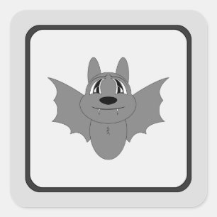 Cute Little Bat Square Sticker