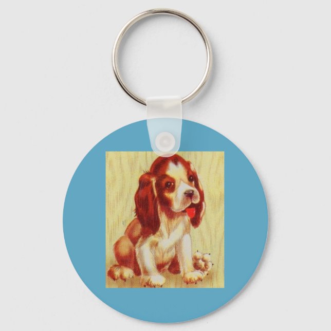 cute little beagle puppy key ring (Front)