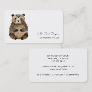 Cute Little Bear Daycare Business Card