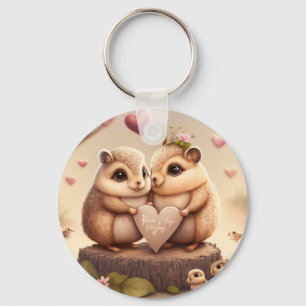 Cute little bears cartoon accent pillow key ring