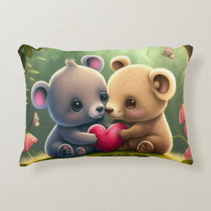 Cute little bears cartoon decorative cushion