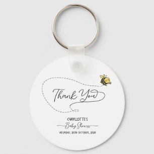 Cute Little Bee Baby Shower Keychain