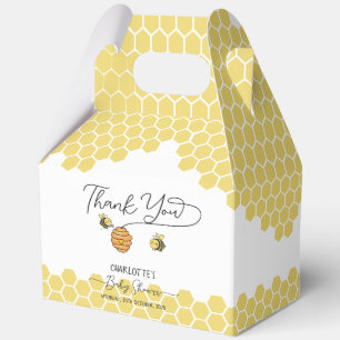 Cute Little Bees Honeycomb Baby Shower Favour Box